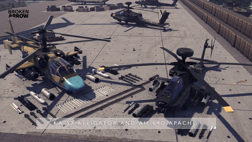 Broken Arrow screenshot of Apache and Alligator Helicopters