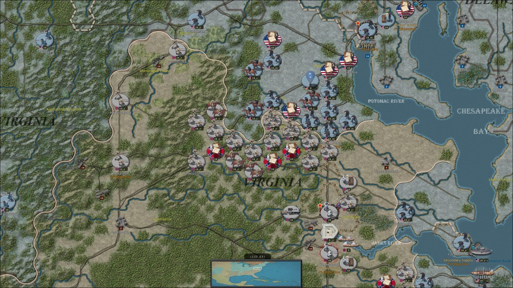 Strategic Command American Civil War screenshot of the american forces