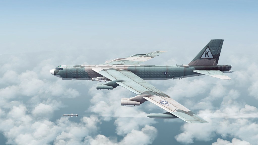 Sea Power Naval Combat in the Missile Age Screenshot of a B-52 Stratofortress flying