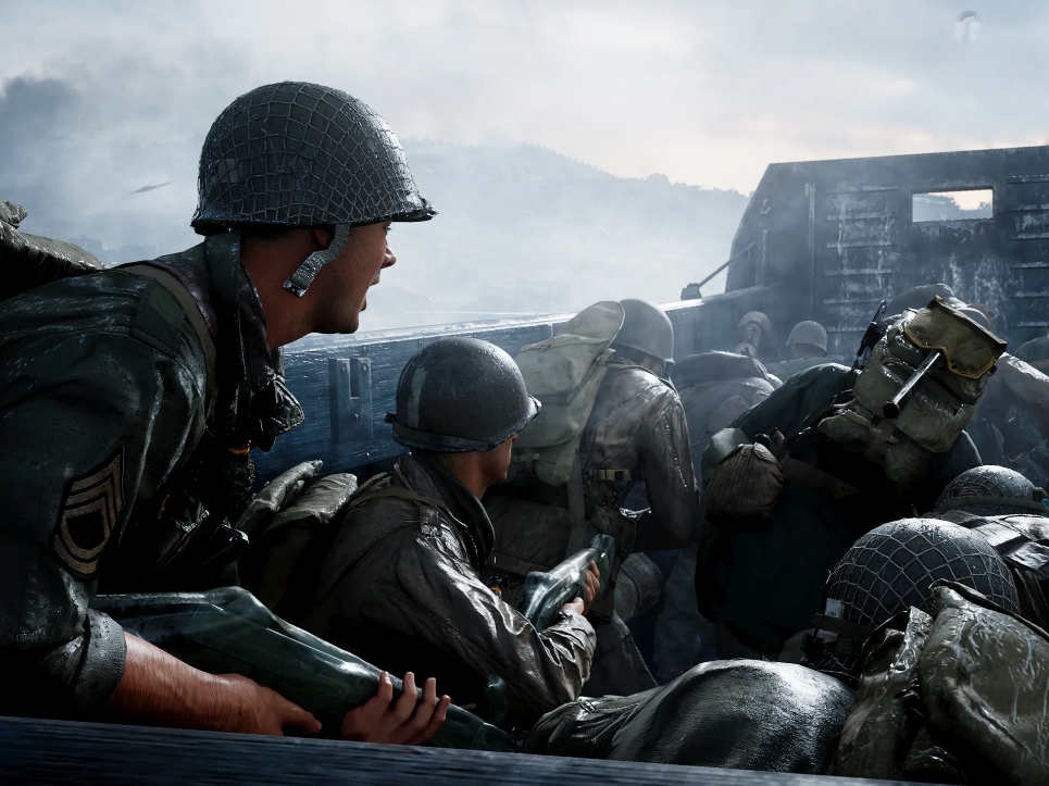 Call of Duty World War 2 Screenshot Image of Soldiers Omaha Beach