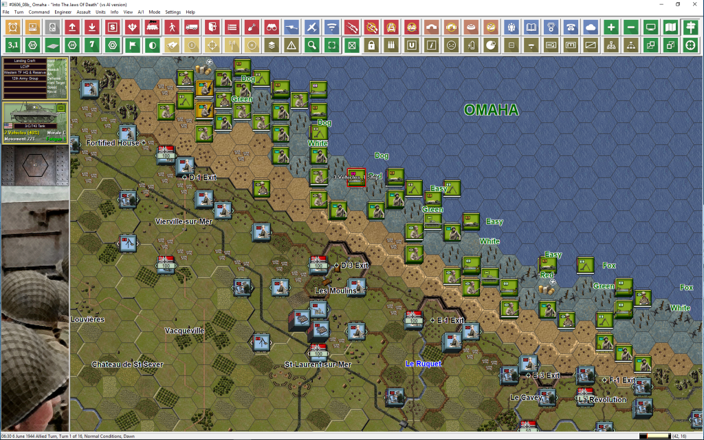 Wargame Design Studios Normandy screenshot of omaha beach